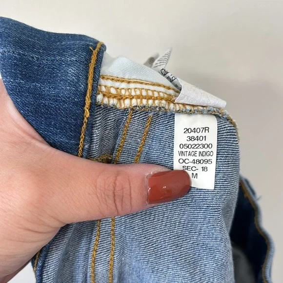 Spanx Seamed Front Wide Leg Jeans Vintage Indigo Size Medium - Picture 12 of 12